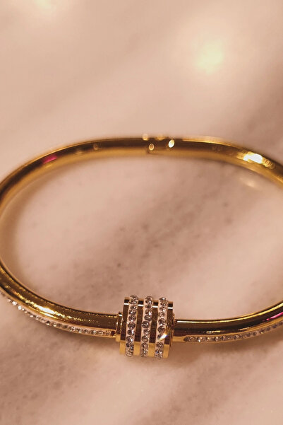 ayışığı Çelik Taşlı Vidalı Bileklik