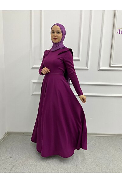 Butik Çok Renkli Tesettür Elbise Büyük Beden 36-52