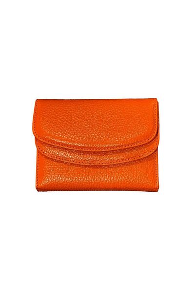 Monte Lui Mntc12 - Orange Leather Wallet Card Holder