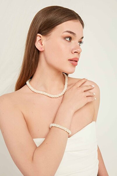 Ecru Atelier Liva İnci Kolye ve Bileklik Seti