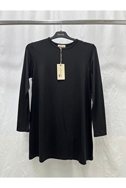 Zeynep Butik Efraze Uzun Kollu Penye İçlik Tunik 84 cm 408 1627