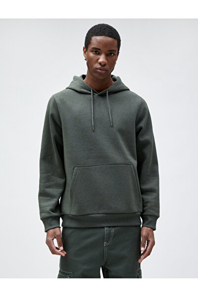 Koton Βασικό μακρύ μανίκι με τσέπη με κουκούλα