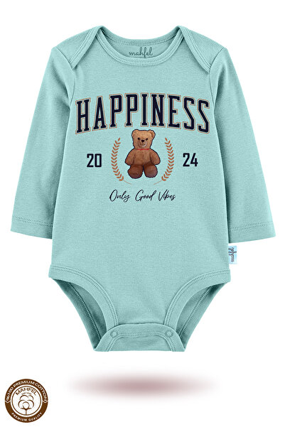 MAHFEL 100% Cotton 3-Piece Organic Printed Snap Fastener Baby Bodysuit