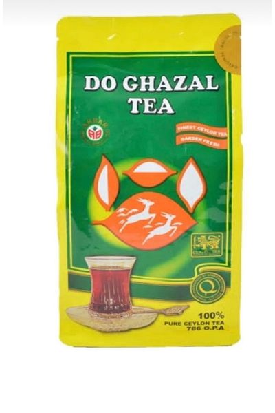 Do Ghazal Tea 2 Pcs 2X400=800 Gram Do Ghazal Green Black Cast 400 Grams of Tea