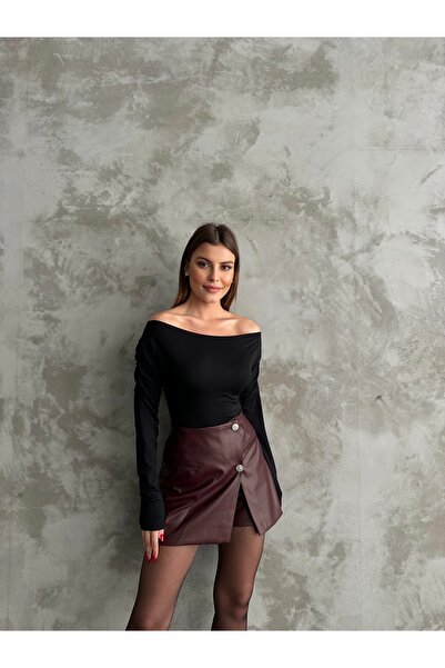 Diviny Boat Neck Sleeve Drawstring Detail Blouse