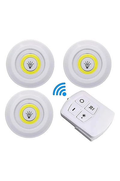 Generic LED light with Remote Control set of 3