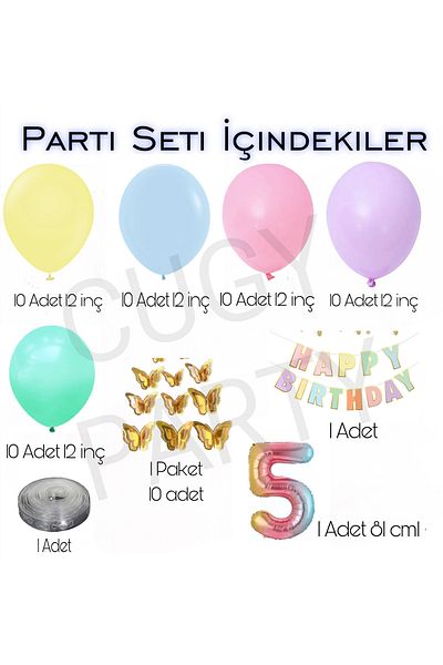 CUGY MACARON RAINBOW COLORS CONCEPT GOLD BUTTERFLY DECORATED AGE FIGURE ΣΕΤ ΣΤΟΛΙΣΤΙΚΟ ΓΕΝΕΘΛΙΩΝ