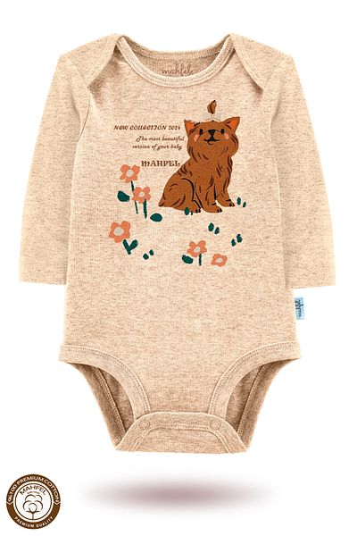 MAHFEL 100% Cotton 3-Piece Organic Printed Snap Fastener Baby Bodysuit