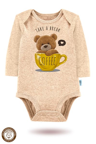 MAHFEL 100% Cotton 3-Piece Organic Printed Snap Fastener Baby Bodysuit