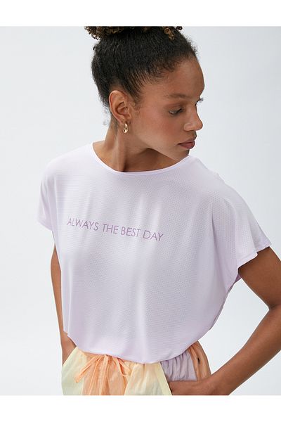 Koton Sports T-Shirt Relax Fit Slogan Printed