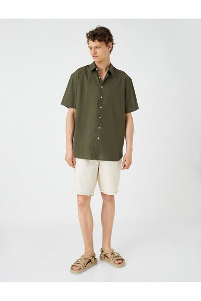 Koton Summer Shirt Short Sleeve Classic Collar Buttoned Cotton