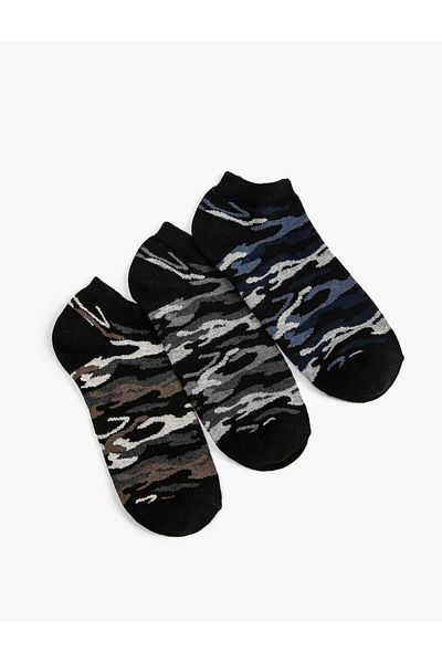 Koton Set 3 Piese Ciorapi Camuflaj Botine Multicolore