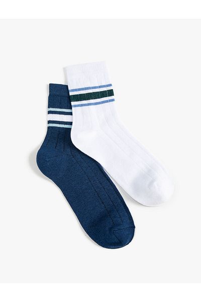 Koton Set of 2 Socks with Stripe Detail