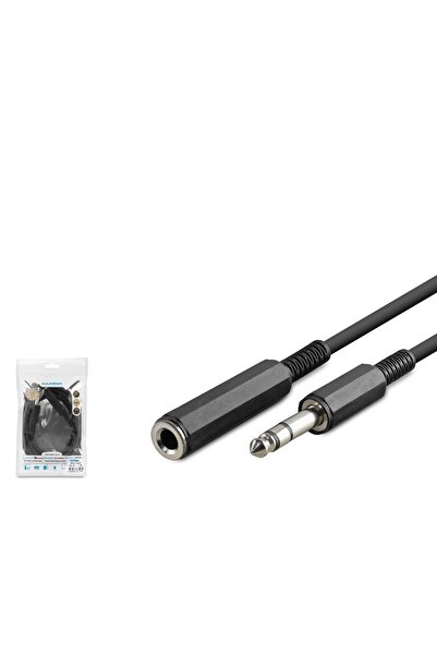 HADRON Hdx1050 6.35 mm Stereo Jack Extension Cable 1.5 m Black