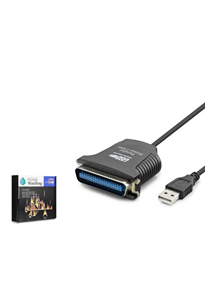 HADRON HDX7526 USB to Paralel LPT Yazıcı Dönüştürücü Kablosu 80 cm Siyah