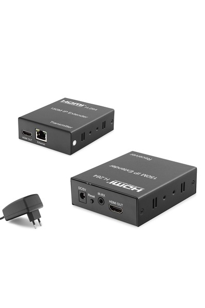 HADRON HDX1301 جهاز تمديد HDMI بدقة 1080 بكسل لمسافة 150 متر - أسود