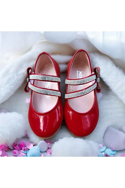 Pabrik Girl's Red Stone Circle Sleeve Ballet