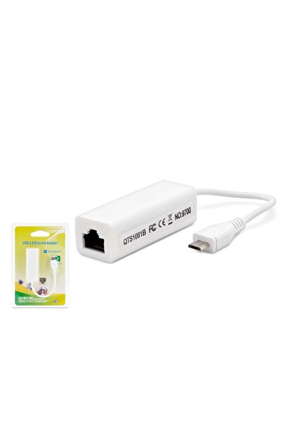 HADRON HDX5271 Micro USB 2.0 Ethernet Adaptör 10/100 Mbps Beyaz