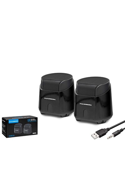 HADRON Hd6024 Bilgisayar Hoparlörü 1+1 8.5*9*9 Cm Siyah