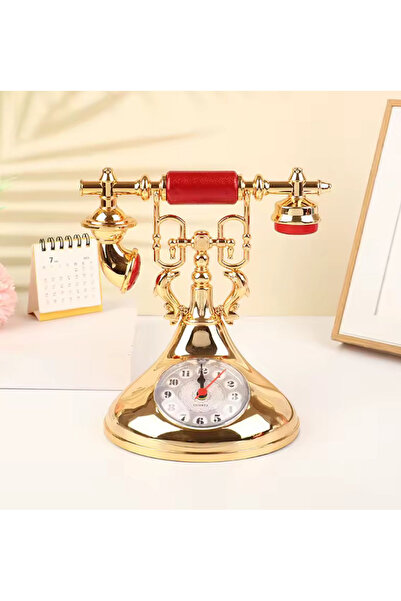 Sensoria Retro Vintage Masa Saati Klasik Çalar Saat Hediyelik Süs Eşyası