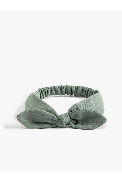 Koton Cotton Textured Bow Headband