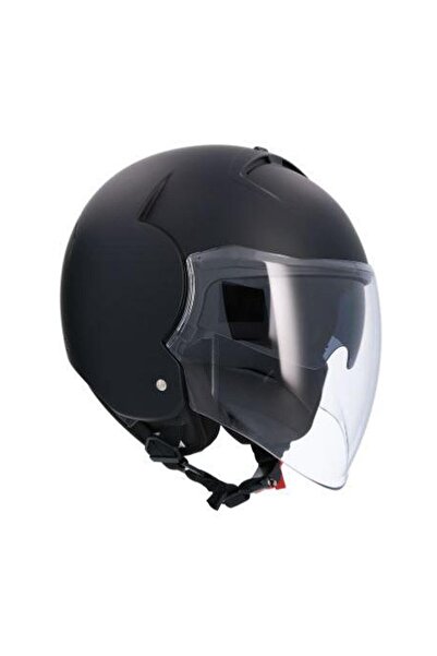 Shiro SHİRO JET&OFC SH-64SV YARIM MOTOSİKLET KASKI SİYAH STD. ECE22.06