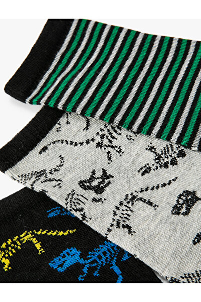 Koton 3’lü Dinozorlu Çorap Seti Çok Renkli