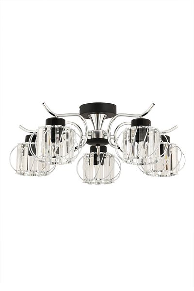 ESSLİGHT سيلفا 5 Li Plafonier Chandelier (كريستال ستون) غرفة المعيشة غرفة النوم المطبخ غرفة الشباب المكتب
