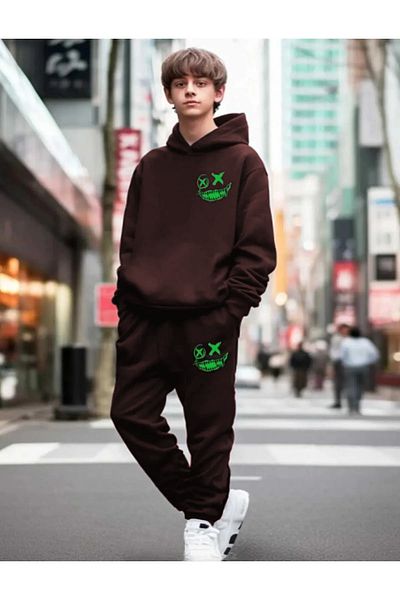 FRİENDS KİDS Σετ Unisex Πολύχρωμο Μαύρο Φούτερ με στάμπα