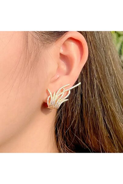 reyselstyle ZİRKON TAŞLI LÜKS ÇELİK KÜPE