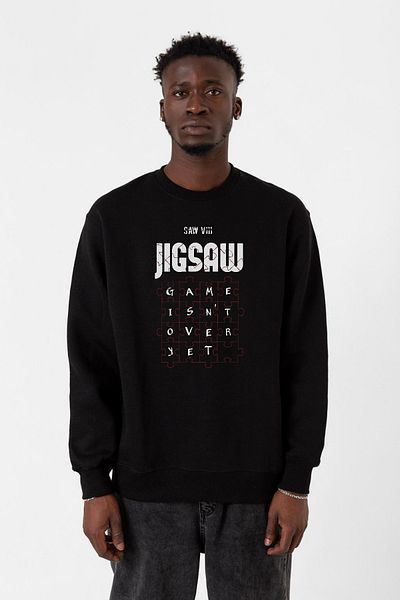 Tshirthane Το παιχνίδι παζλ δεν έχει τελειώσει ακόμα Μαύρο ανδρικό φούτερ 2ip