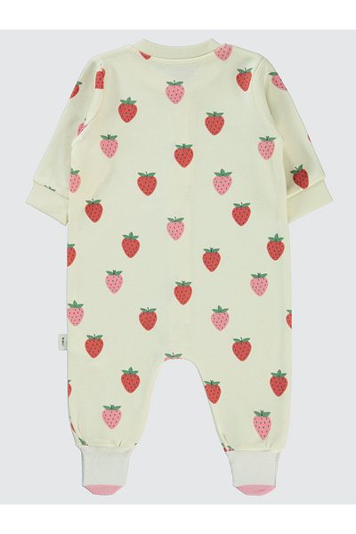 Civil Baby 1-6 Months Baby Girl Ecru Jumpsuit - With Booties