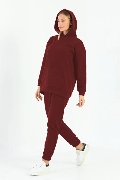 DaKa 3 Iplık Kanguru Cepli Polarlı Eşofman Takımı