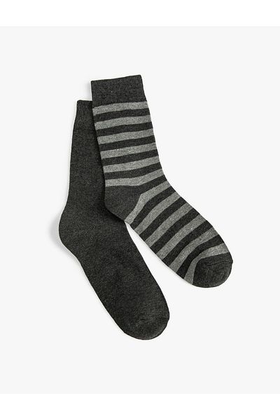Koton Set de 2 șosete cu dungi