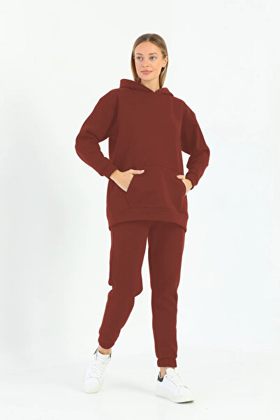 DaKa 3 Iplık Kanguru Cepli Polarlı Eşofman Takımı