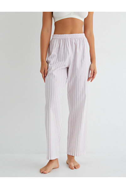 Koton Pyjamahose mit flachem Bein und elastischer Taille