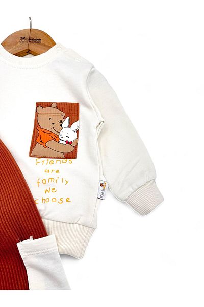 VOY KİDS Baby Boy Long Sleeve 6-24 Months Set - Pooh Printed, Fitted, and Seasonal