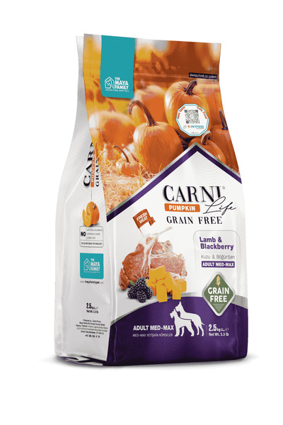 CARNİ LİFE PETLOVEBUTİK PUMPKIN TAHILSIZ KÖPEK KUZU & BÖĞÜRTLEN 12KG MEDIUM & MAXI YETİŞKİN