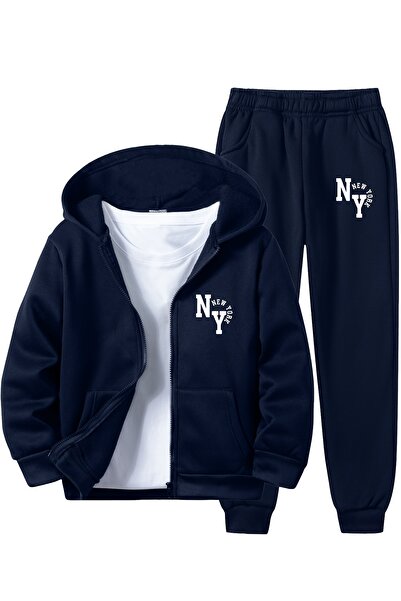 Lider Leather 2'Lİ Çocuk Fermuarlı Takım – Kapüşonlu, Konforlu ve Şık Spor Kı...