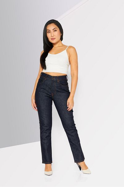 Diesel Women High Waist Stretchable Washed Jeans, Blue