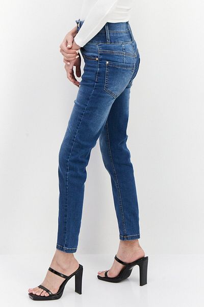 Guess Women Skinny Fit Solid Stretchable Jeans, Blue