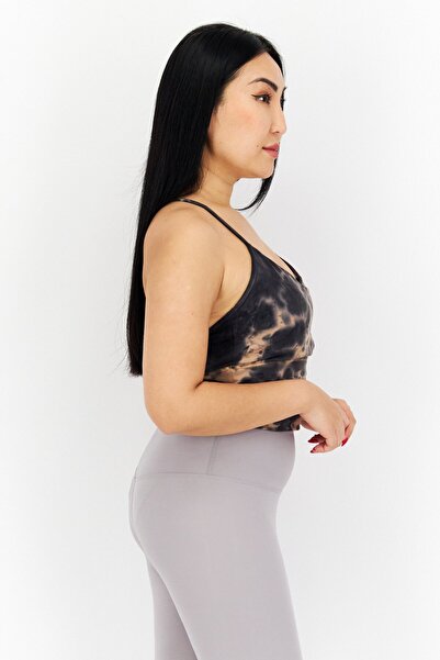 Guess Women Tie Dye Padded Sports Bra, Black