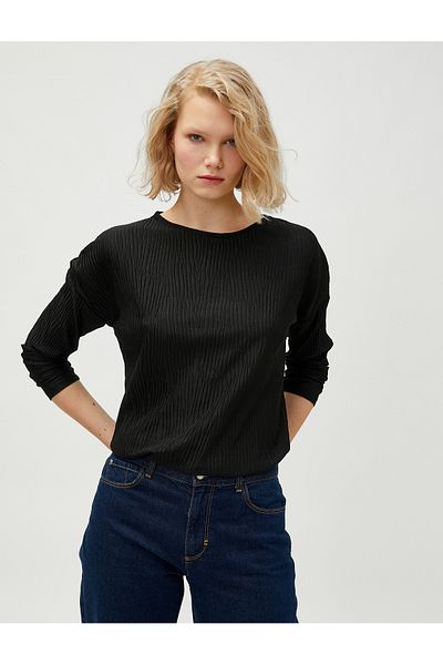 Koton Tricou cu mânecă lungă cu gât barcă