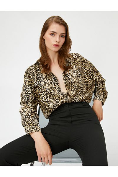 Koton Viscose Shirt Long Sleeve With Pocket