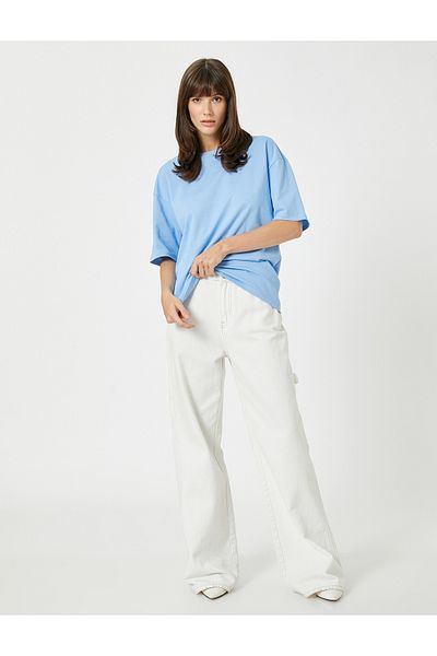 Koton Cotton Oversize T-Shirt Short Sleeve Basic