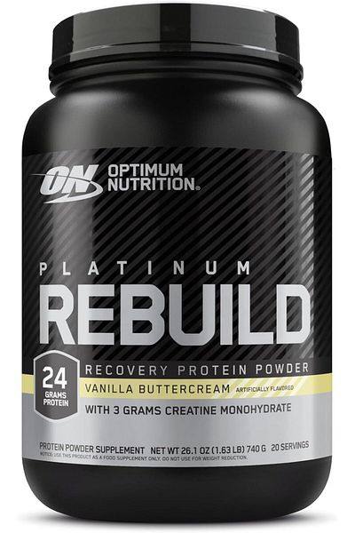 Optimum Nutrition Platinum Rebuild Powder, Vanilla Buttercream, 1.67LB