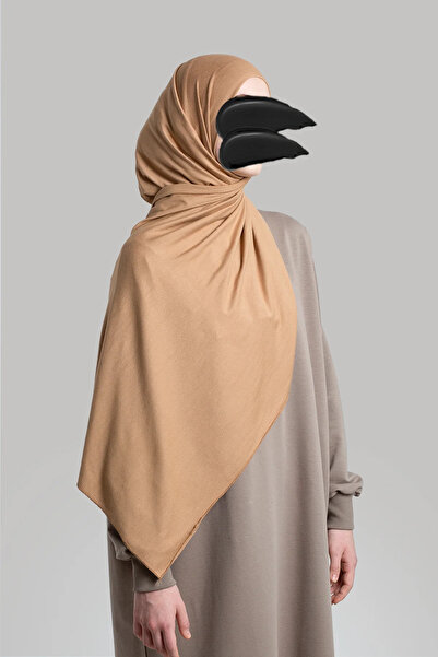 Lemaye Χτενισμένο βαμβακερό σάλι - Καφέ γαλακτώδες