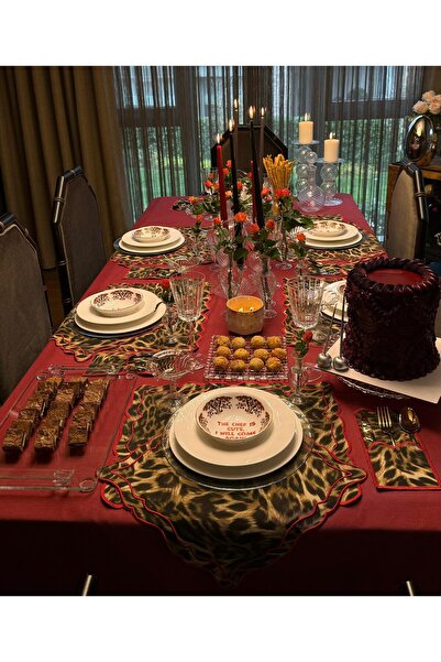 EVİMKOKOŞ طقم سرير أمريكي موديل ليوبارد 6 قطع