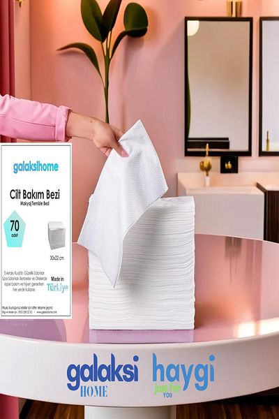 galaksihome Disposable Skin Care Towel, Skin Cleansing Cloth 30X22 cm Skin Care 70 Pieces