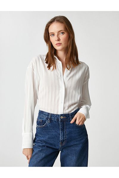 Koton Striped Shirt Buttoned Long Sleeve